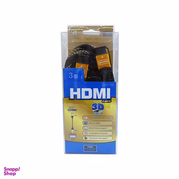 کابل HDMI سرپوش طلایی سه بعدی فرانت (Faranet) مدل FN-HCB030 طول 3 متر