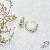 گوشواره ژوپینگ کلیپسی طرح طلا کد 13766