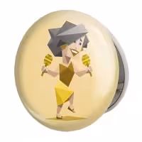 آینه جیبی خندالو طرح تایپ شخصیتی سرگرم کننده ESFP مدل تاشو کد 7706