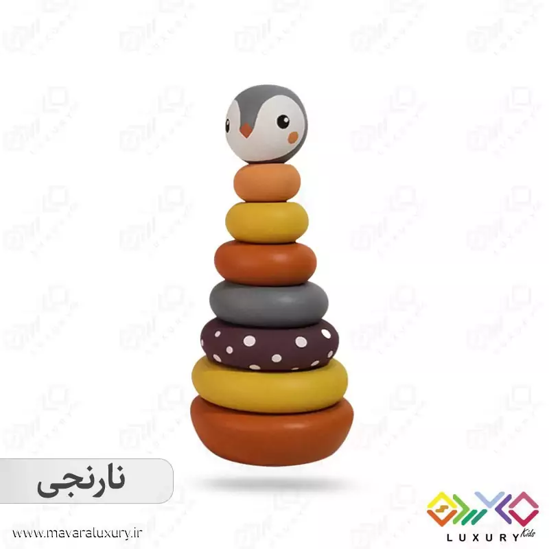 اکسسوری و اسباب بازی چوبی هرم هوش ماوراء لاکچری مدل پنگوئن MKT18