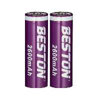 باتری لیتیوم یون قابل شارژ بستون مدل IMR18650 LI-ION ظرفیت 2600 میلی آمپر ساعت بسته 2 عددی