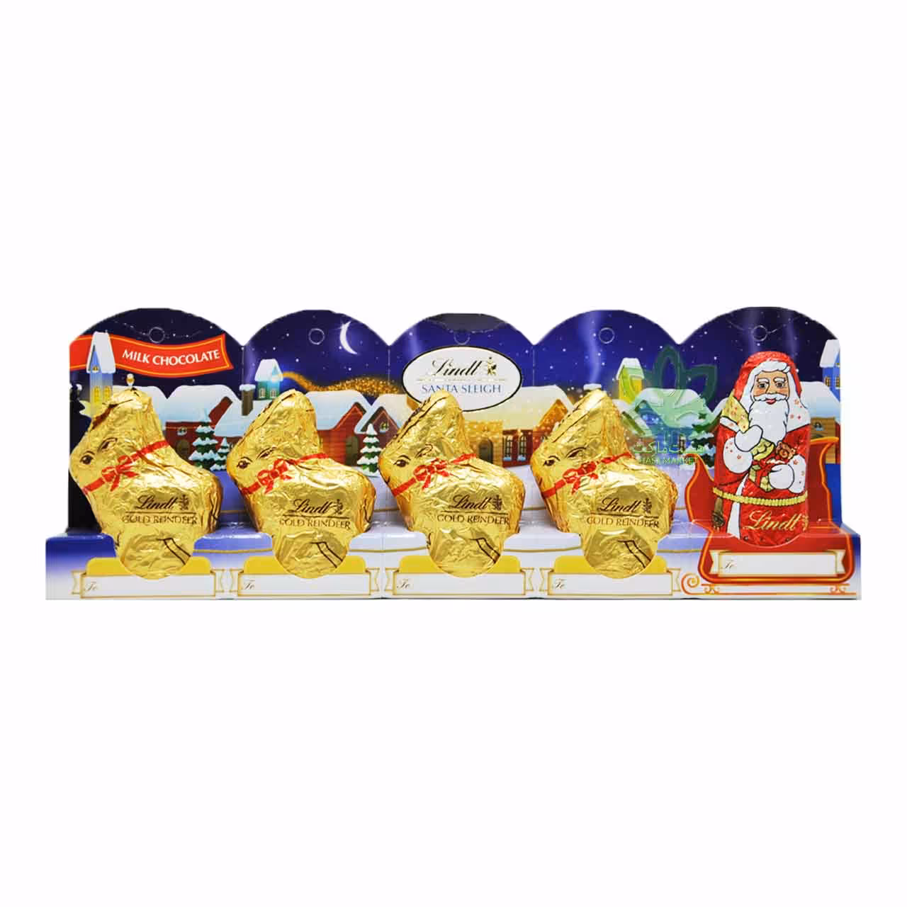 شکلات شیری بابانوئل و گوزن 5 عدد کریسمس لینت - lindt