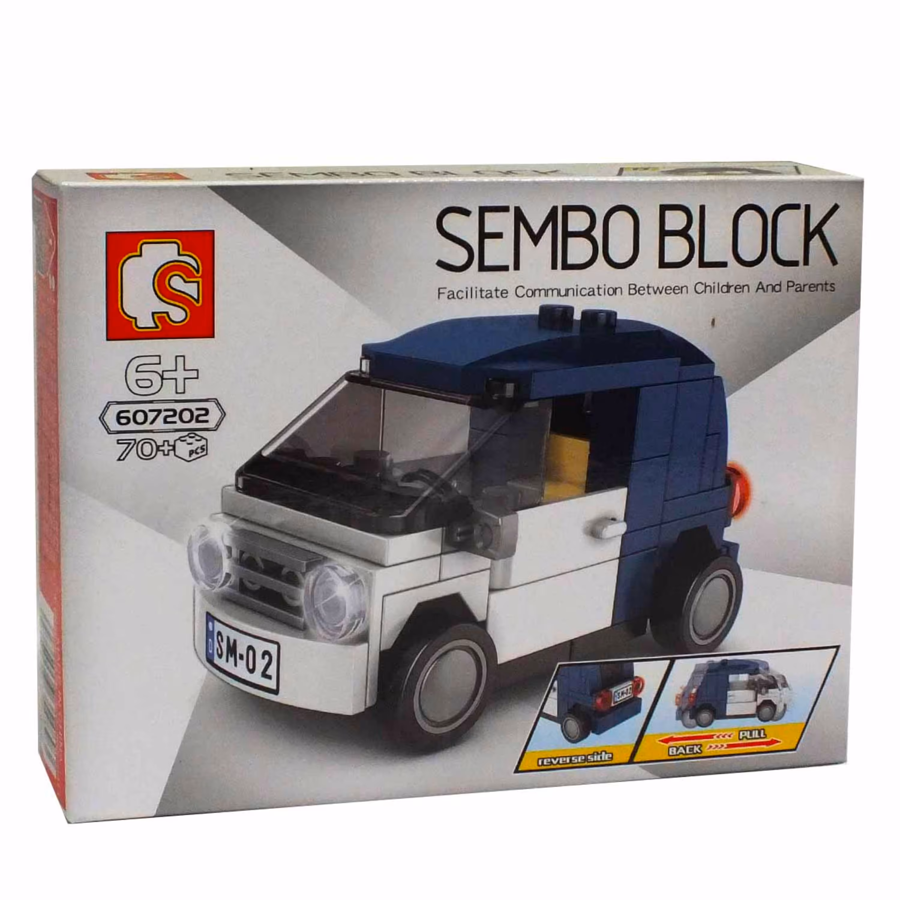 لگو ماشین پلیس عقب کش SEMBO BLOCK 607202-436-4d