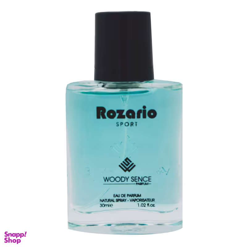 عطر جیبی مردانه وودی سنس مدل Rozario  حجم 30 میلی‌لیتر