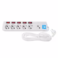 سیم سیار شش خانه فیوز دار پارت مدل 2162 کابل 5 متری