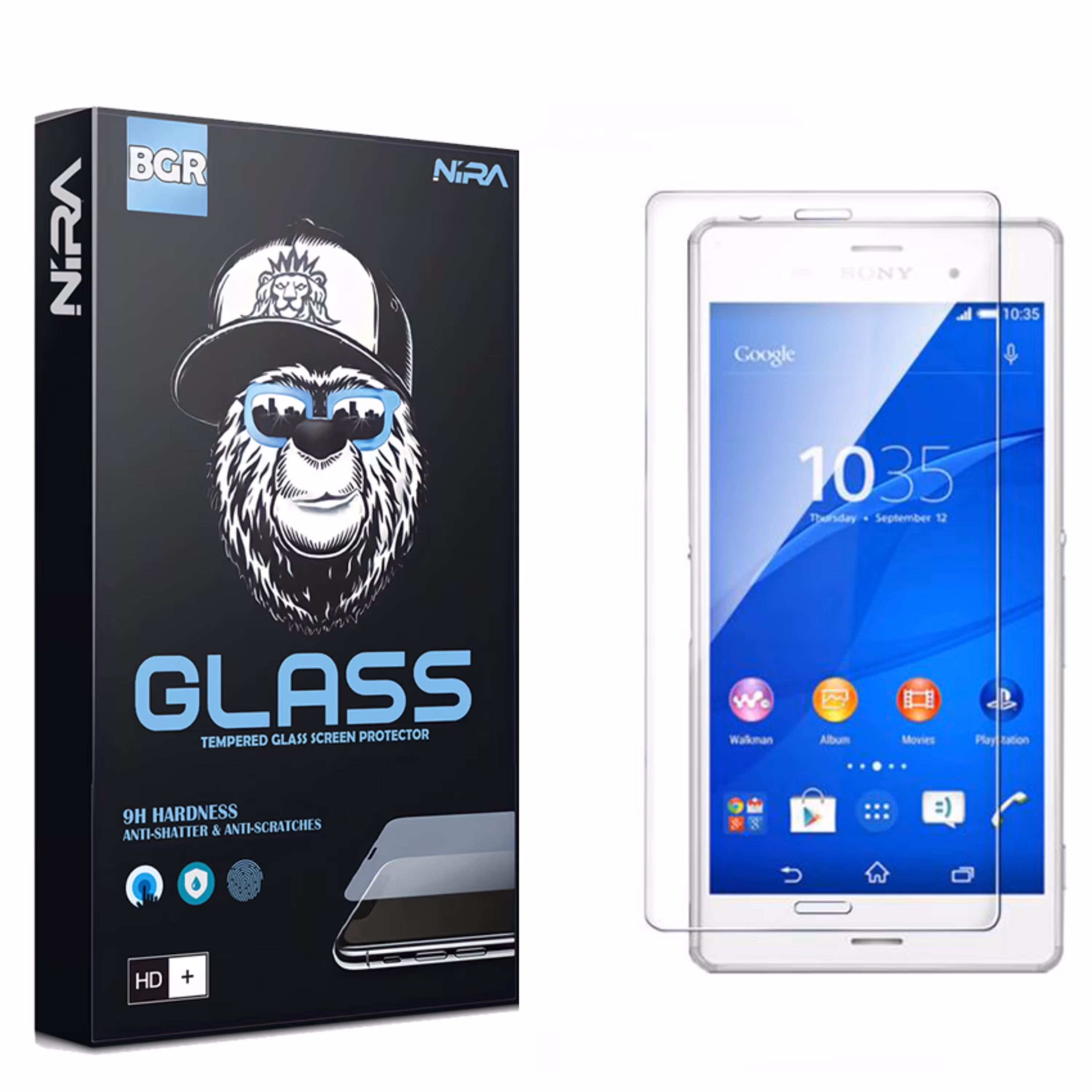 گلس شیشه ای نیرا  مناسب برای مدل سونی Z4