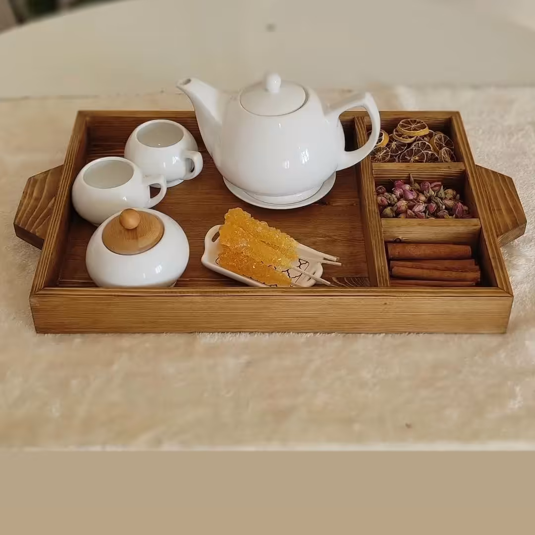 سینی باکس دار چوبی