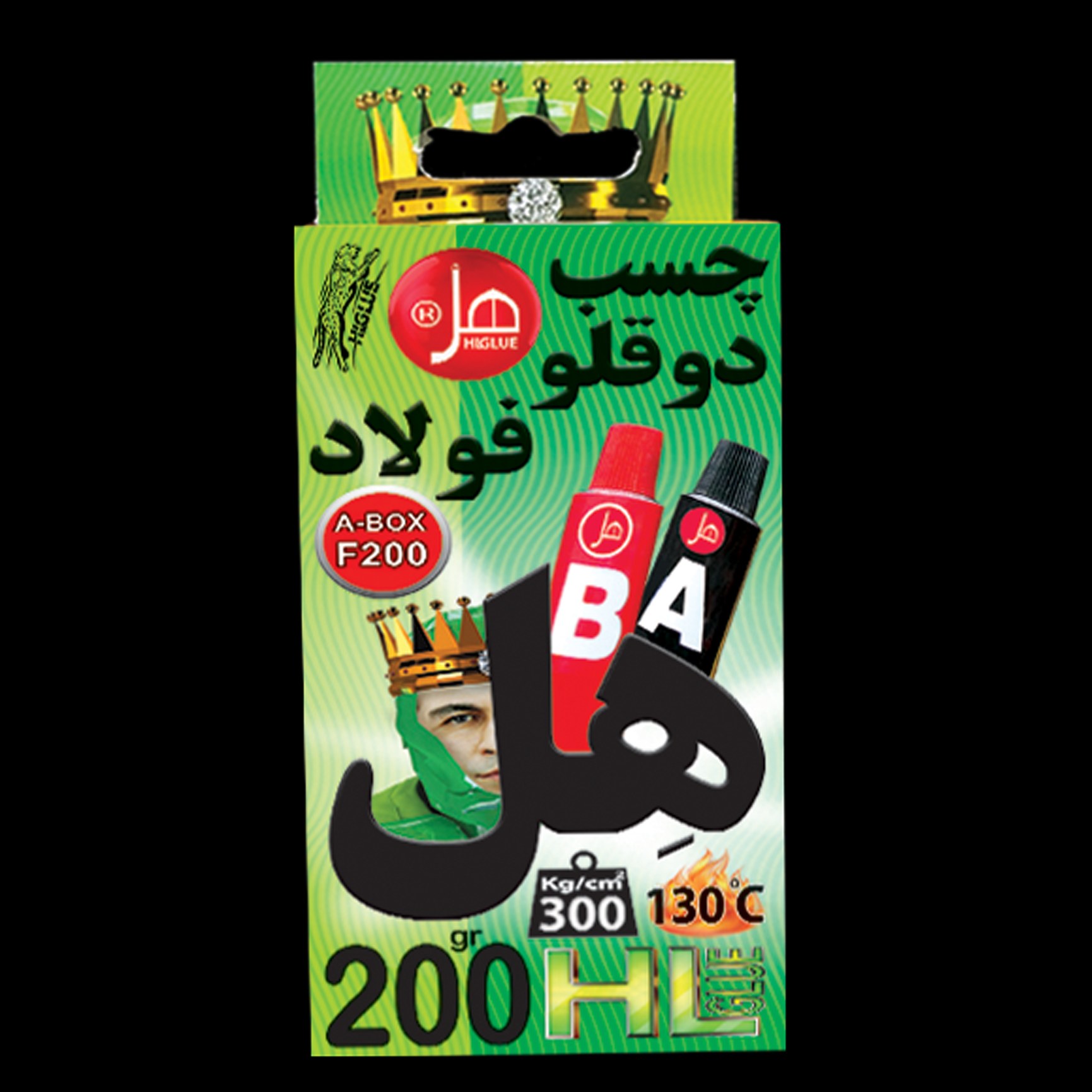 چسب دوقلو فولاد تیوپی باکسی آویزدار 250 گرمی هل