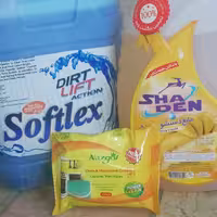 مایع لباسشویی 10لیتری، مایع دستشویی 4لیتری و دستمال مرطوب مخصوص گاز وسطوح کثیف