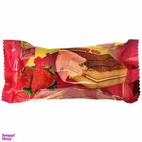 کیک لایه ای با طعم توت فرنگی آلبینا شیرین عسل وزن 25 گرم