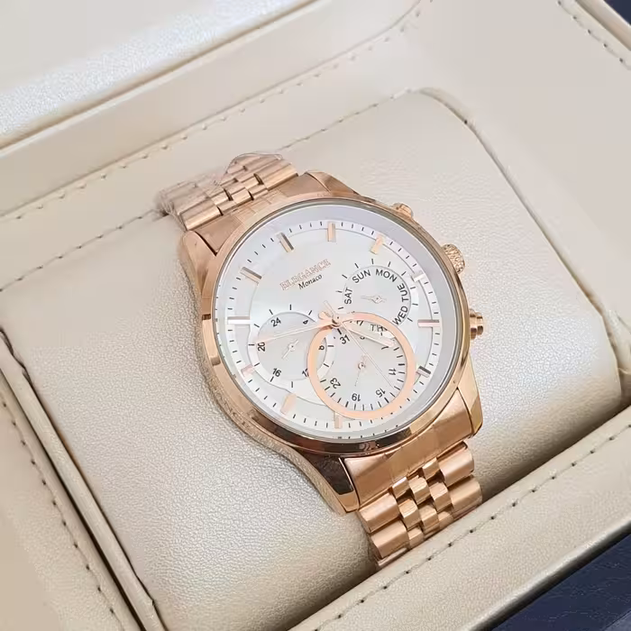 ساعت مردانه+پسرانه الگانس+موتور ژاپن اصلی+ثبات رنگ بالا+بند استیل رزگلد elegance