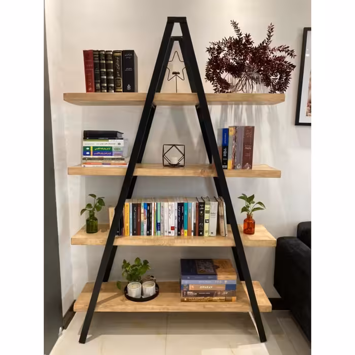 قفسه و کتابخانه چوبی