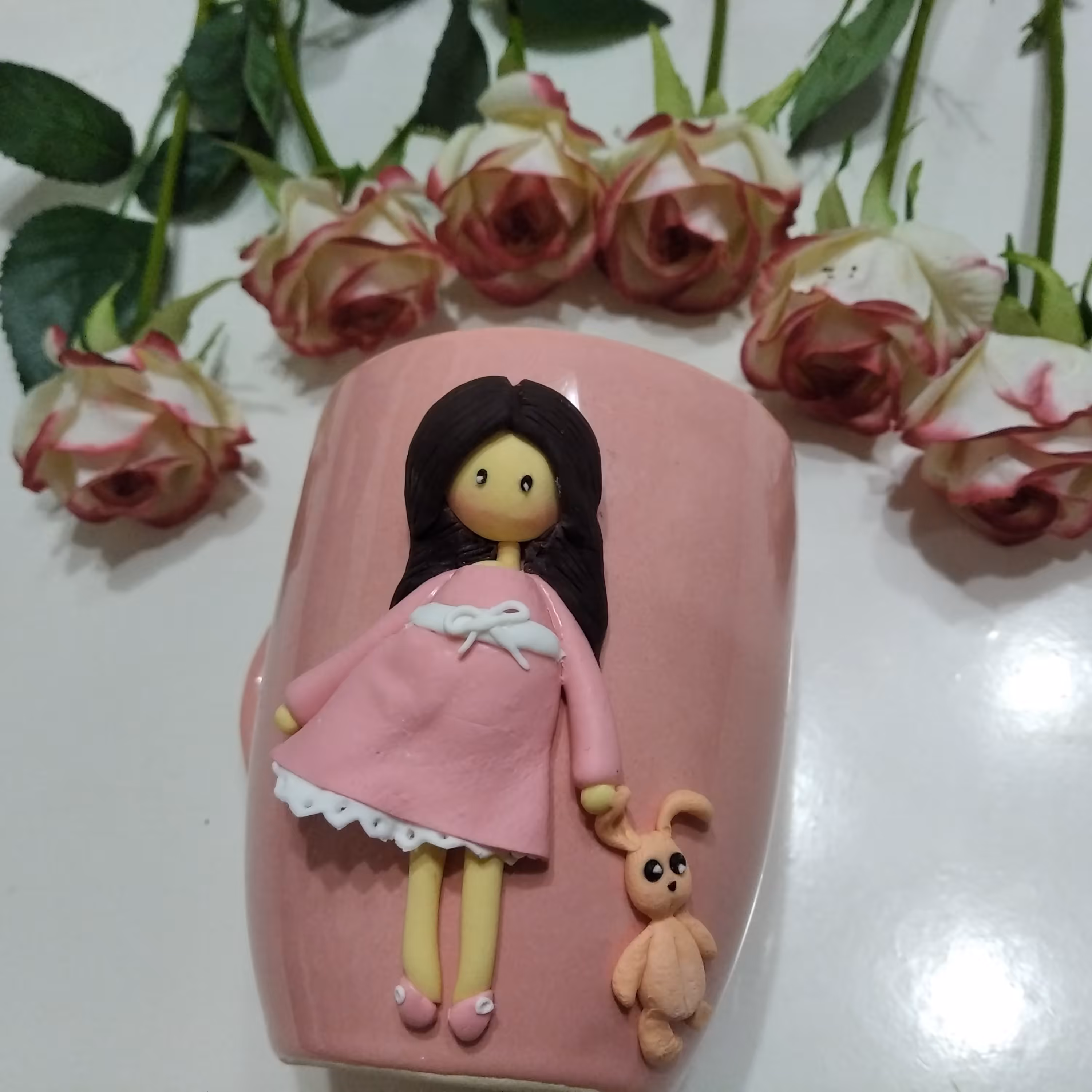 ماگ عروسکی طرح دختر و خرگوش 2