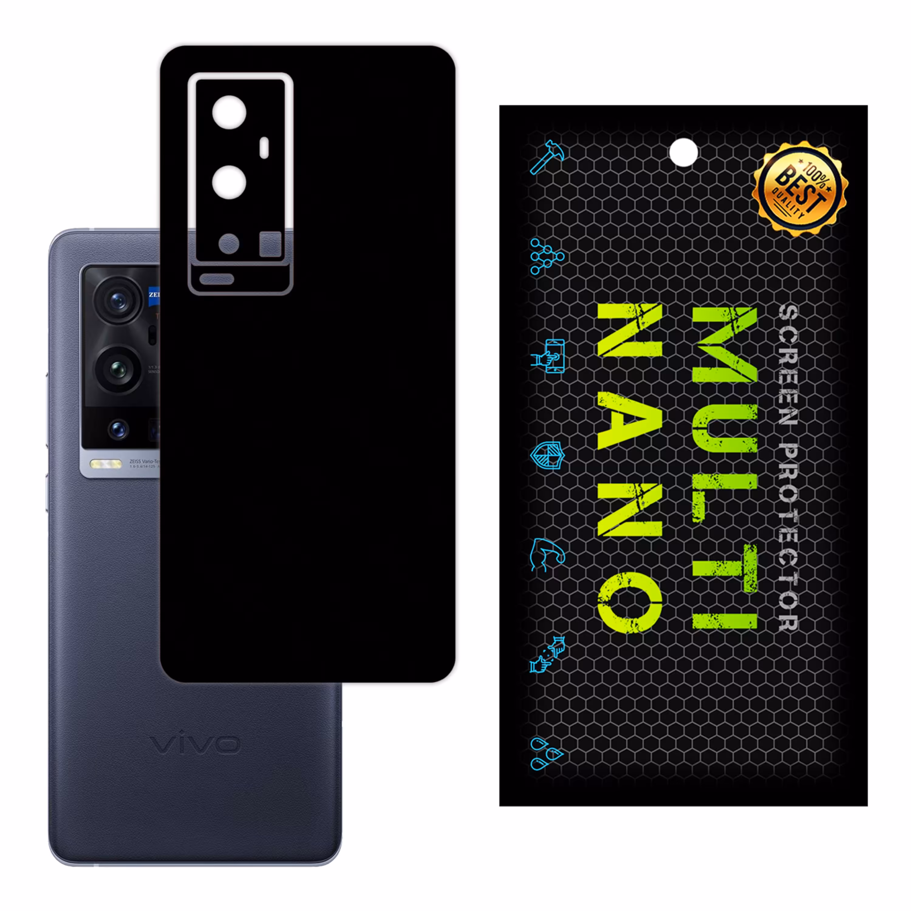 برچسب پوششی MultiNano مدل X-F1M-Black برای پشت  موبایل ویوو X60T Pro Plus