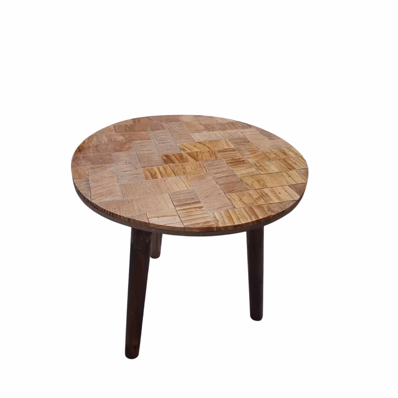 میز عسلی تکه های چوب کاج کد 55