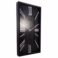 ساعت دیواری آرتمیس مدل 2028 مشکی (زه و صفحه مشکی) و اعداد نقره