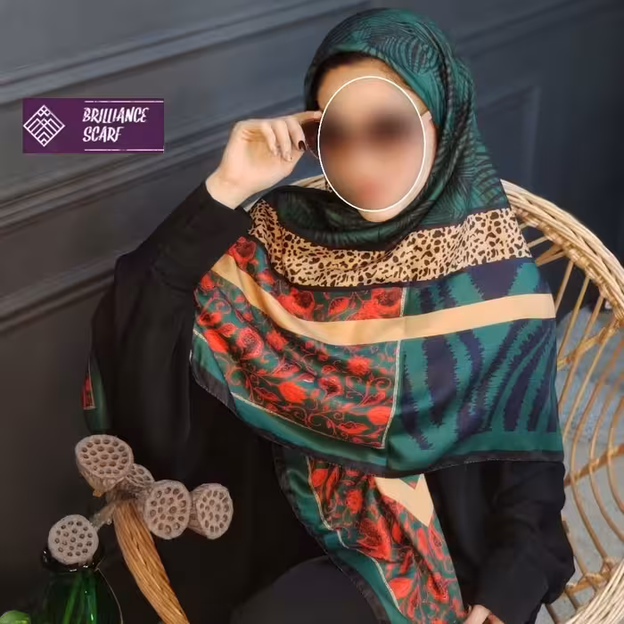 روسری مجلسی و اسپرت سبز رنگ ویژه عید