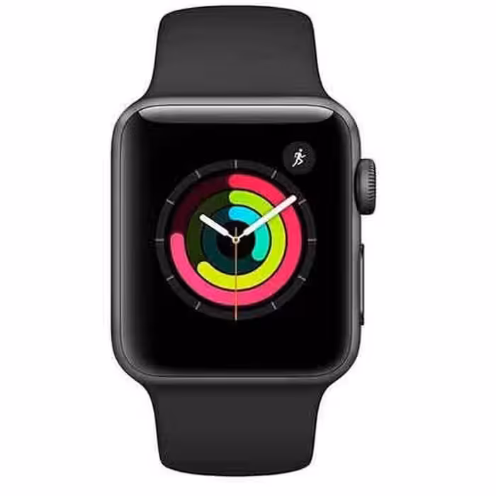 ساعت هوشمند اپل واچ 3 مدل 38mm Space Gray Aluminum Case with Black Sport Band