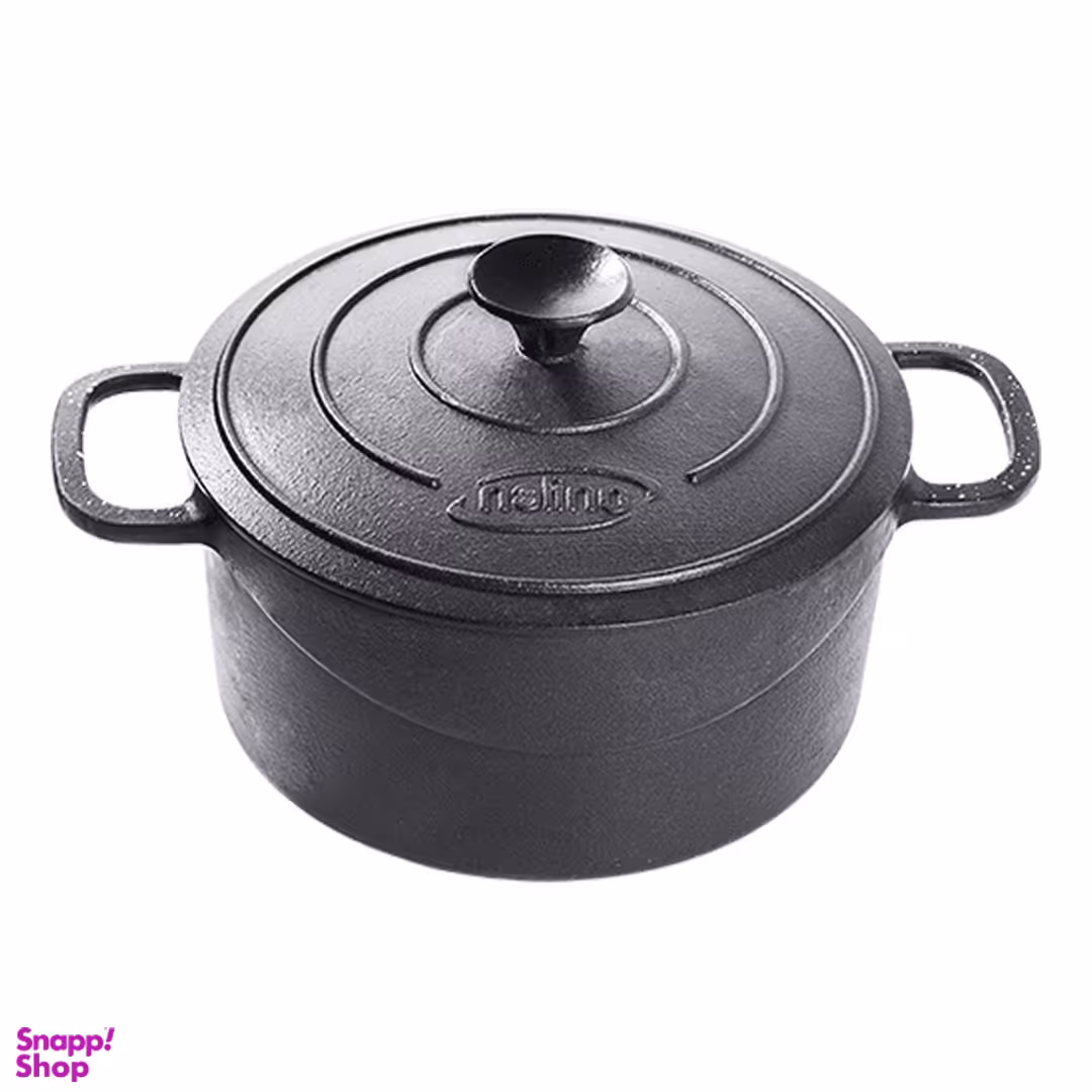 قابلمه چدن نالینو مدل درب چدن سایز 18