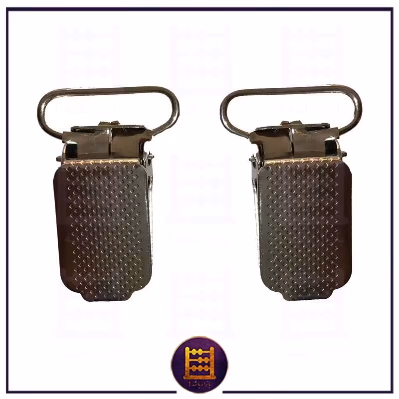 یراق گیره ساسبند پلاستیک دار جنس استیل طول 2 سانت بسته 2 عددی