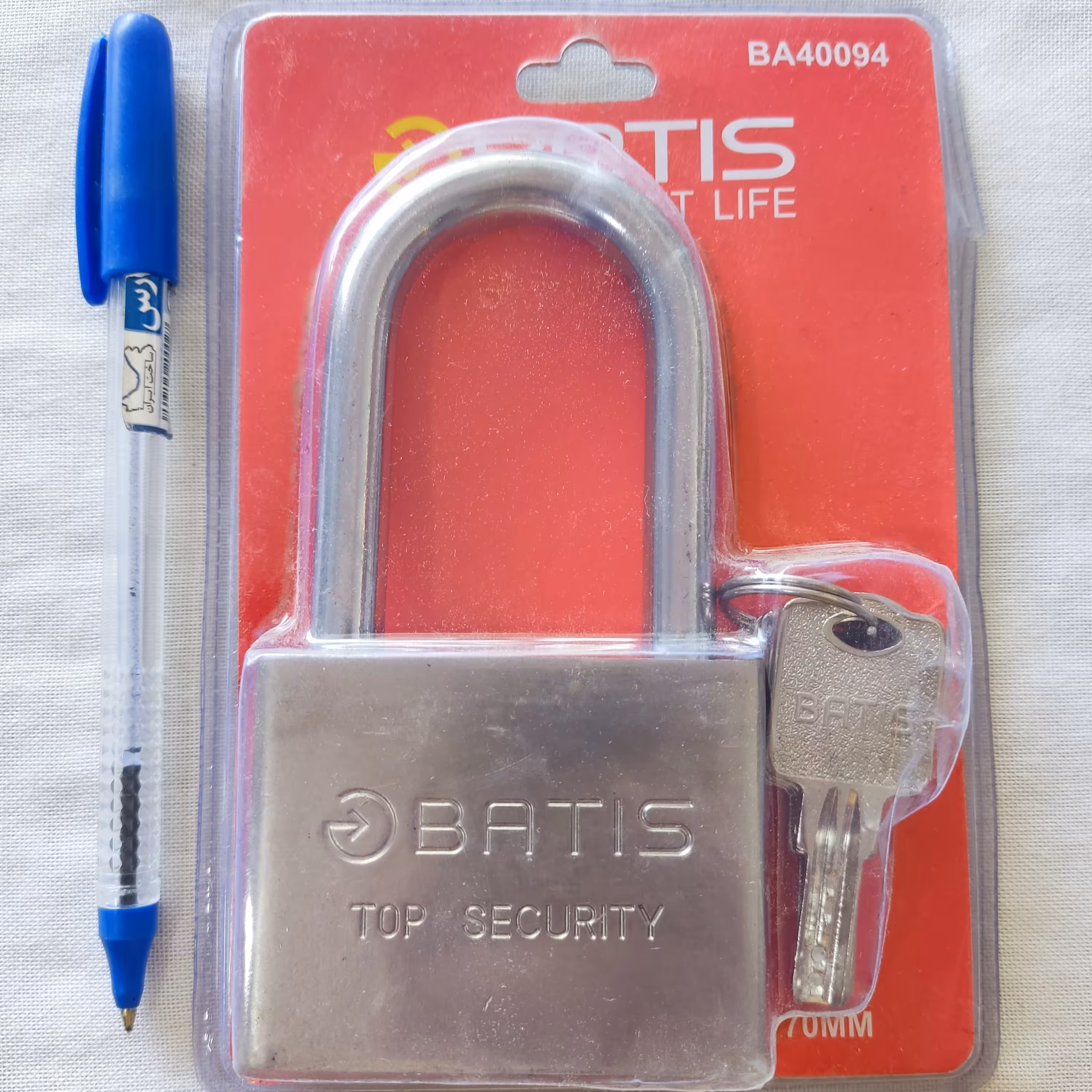 قفل آویز پایه بلند سایز 70 ناودانی باتیس 