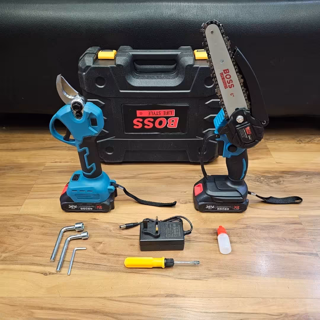 مجموعه دو عددی قیچی شارژی و اره شارژی 15 سانت باس مدل BStwin3