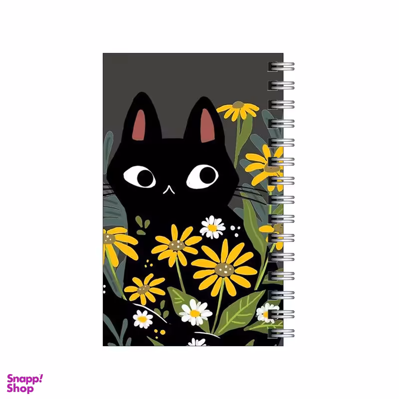 دفترچه یادداشت ۶۰ برگ مدل To Do List طرح گربه در میان گل ها کد 6097498