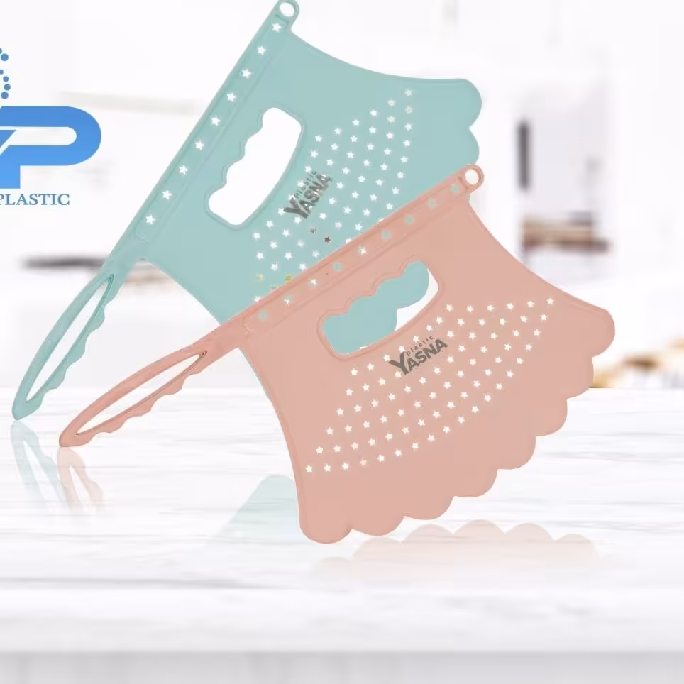 بادبزن ستاره یسنا 2 حالته در  ارزان پلاسکو خورشید شب رنگ موجود صورتی