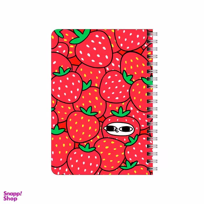 دفترچه یادداشت بامبیلیپ مدل چوبی طرح شخصی در میان توت فرنگی ها کد 6960870