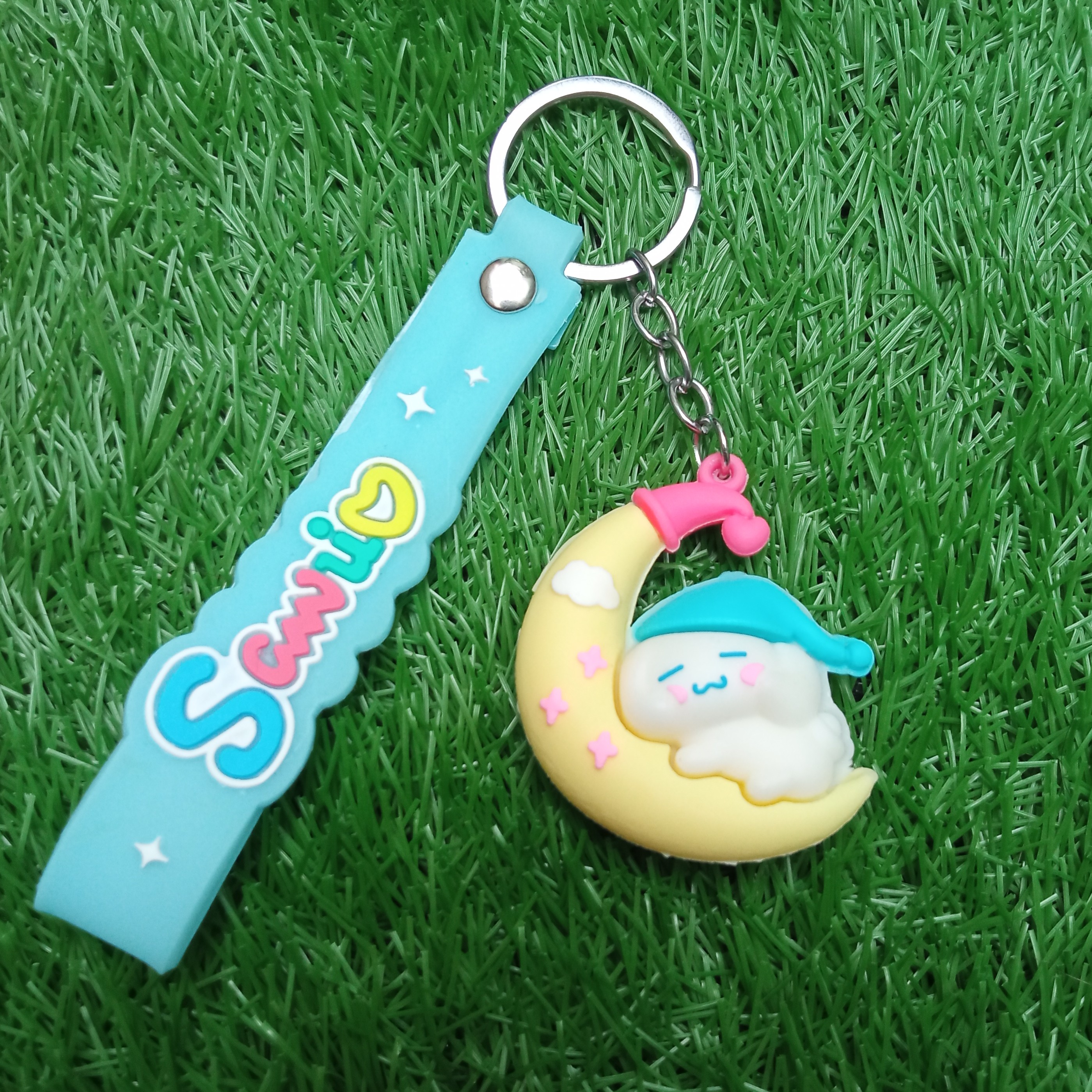 جاکلیدی سیلیکونی طرح ماه و آدمک