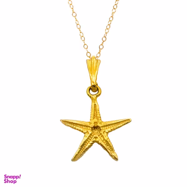 گردنبند طلا 18 عیار زنانه کاپانی طرح ستاره دریایی کد KN031