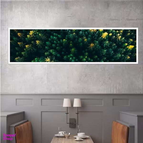 تابلو بکلیت طرح منظره جنگل تابستانی مدل کشیده W-7613