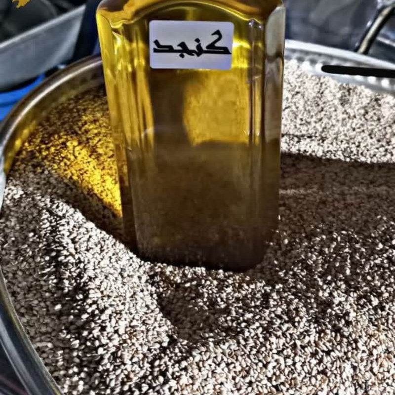 روغن کنجد بکر بی بو یک لیتری پرس سرد کیفیت عالی بهترین قیمت با توجه به کیفیت
