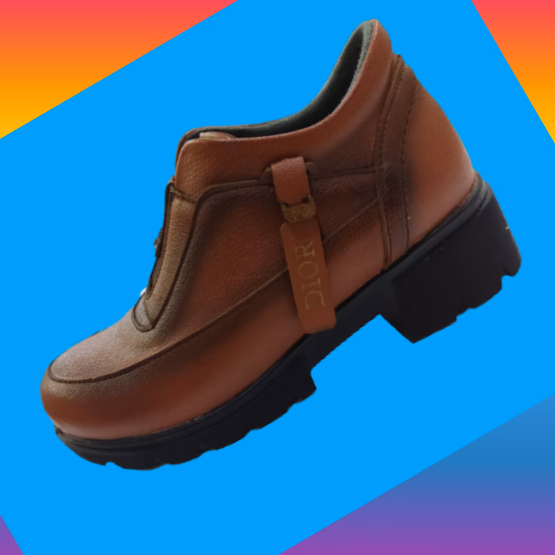 زیره تراکتوری  رنگ عسلی سایز 40  ارسال رایگان 