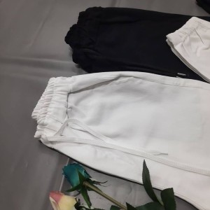 اسلش کتان سفید و مشکی فول کش قد 90 و 100