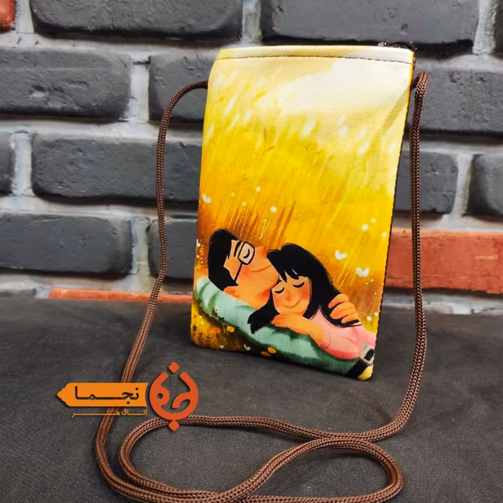 کیف موبایل مخمل کوبیده طرح دختر کد D89  پاسپورت 