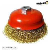فرچه سیمی کاسه ای افشان جهان برس زرد مدل 04