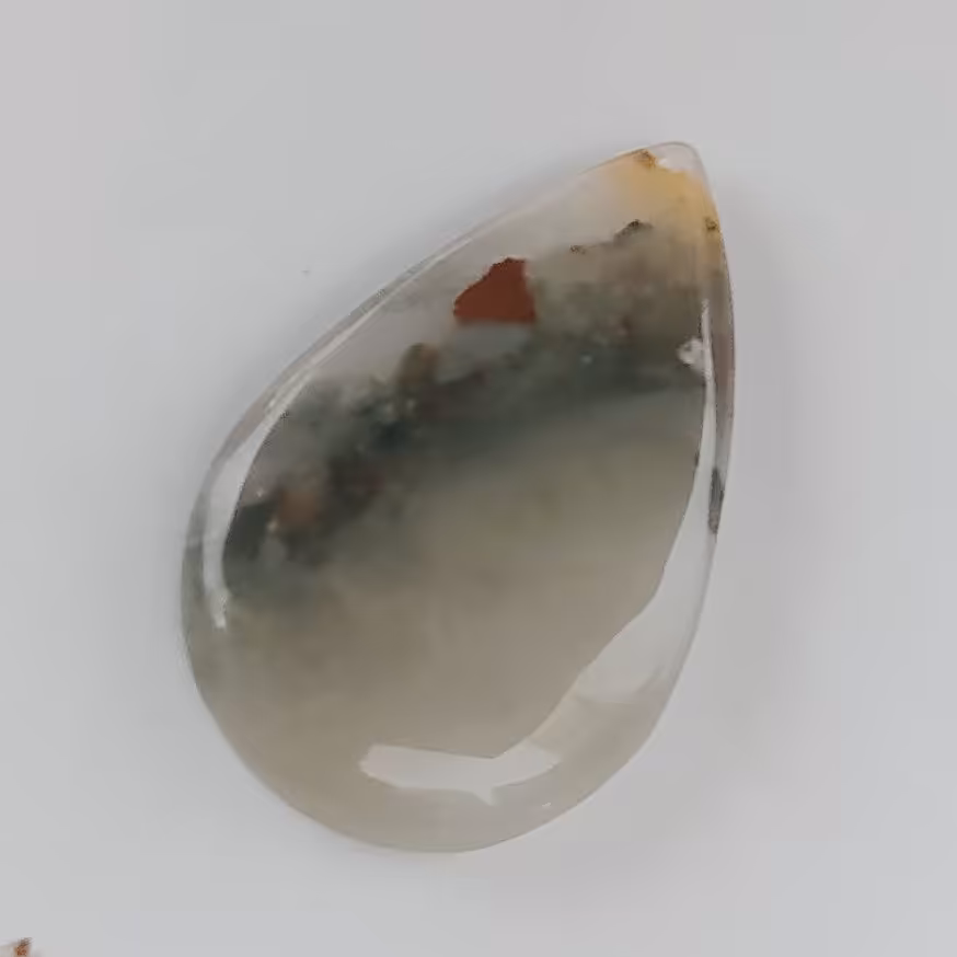 نگین سنگ خون آفریقایی معدنی تراش اشکی