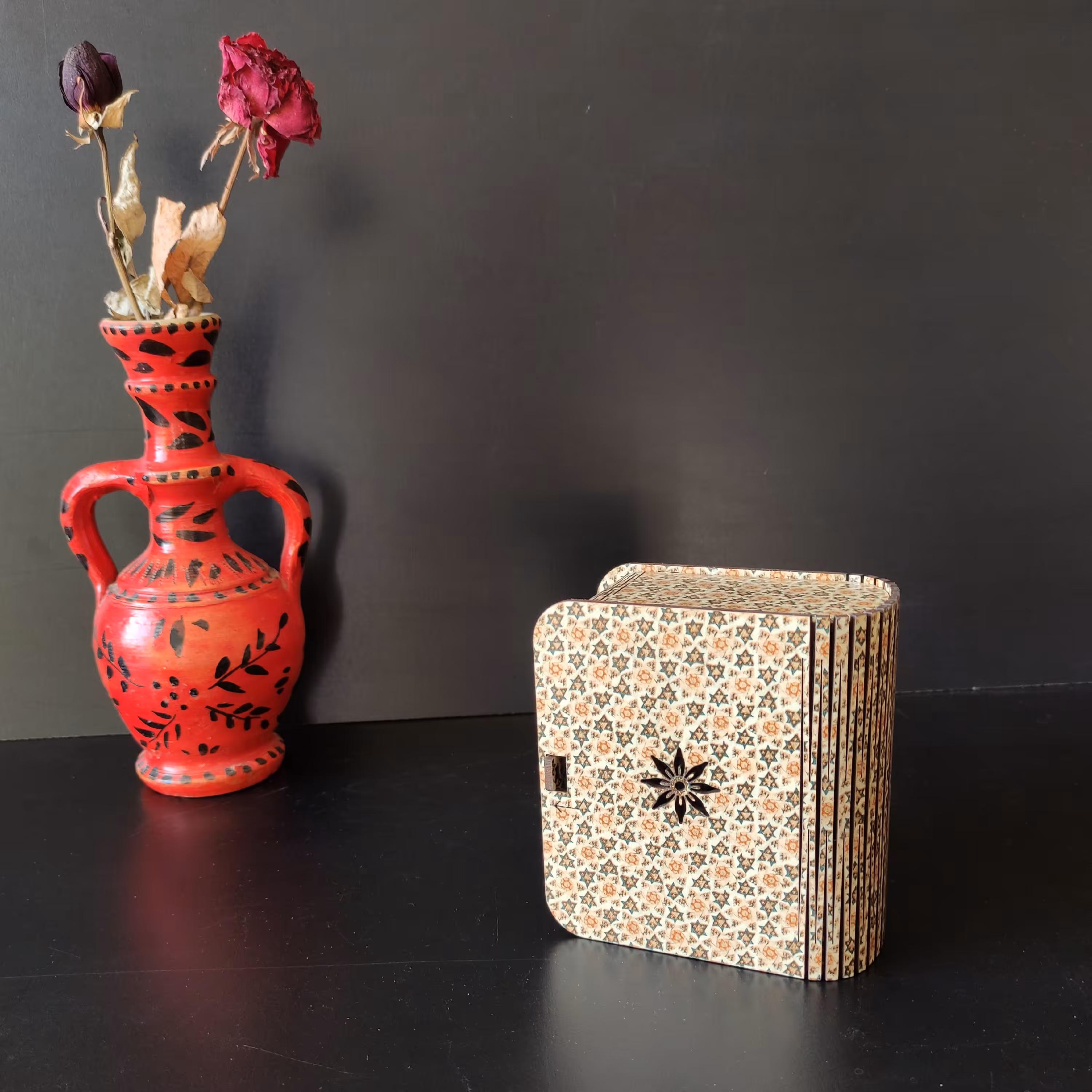 جعبه طرح خاتم کاری آکاردئونی