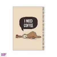 دفتر مشق 100 برگ بامبیلیپ طرح تنبل و قهوه کد 7605349