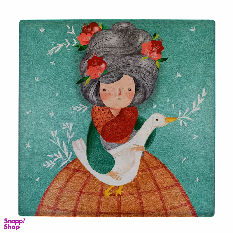 زیر لیوانی طرح دختر و غاز کد 2869781_159