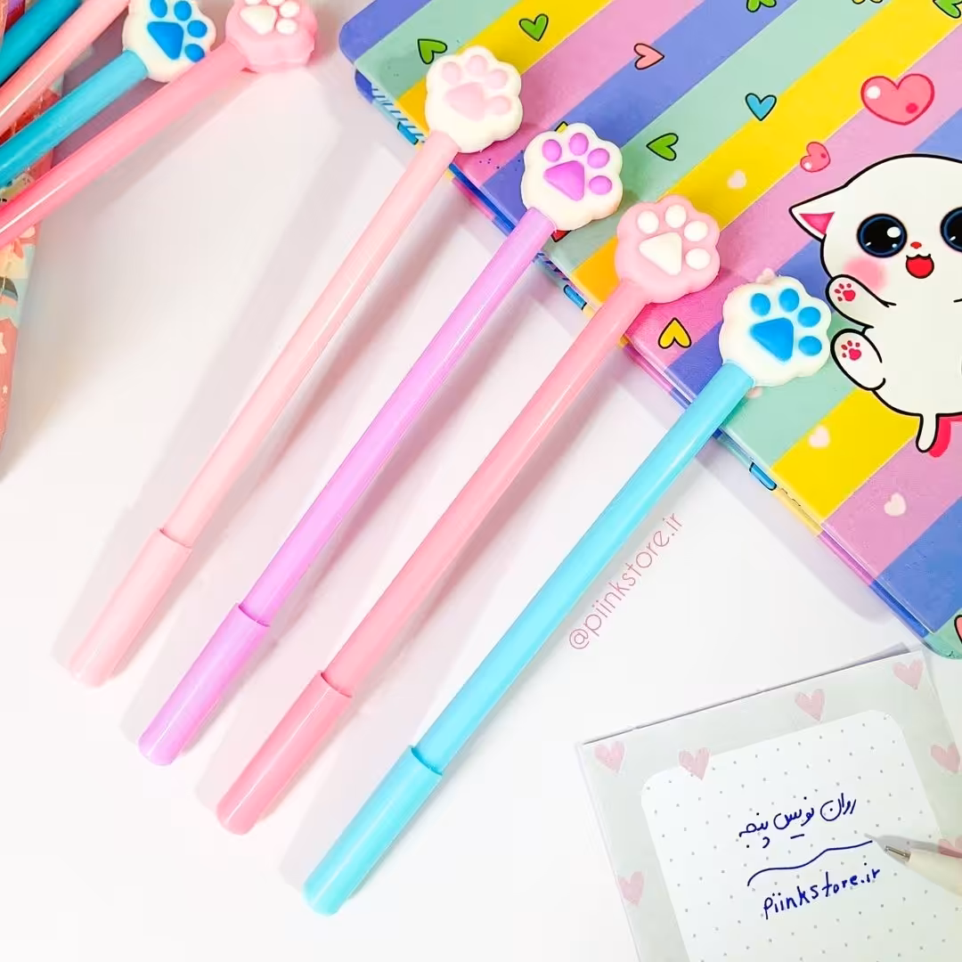 رواننویس پنجه گربه جوهر آبی در 4رنگ بدنه 
