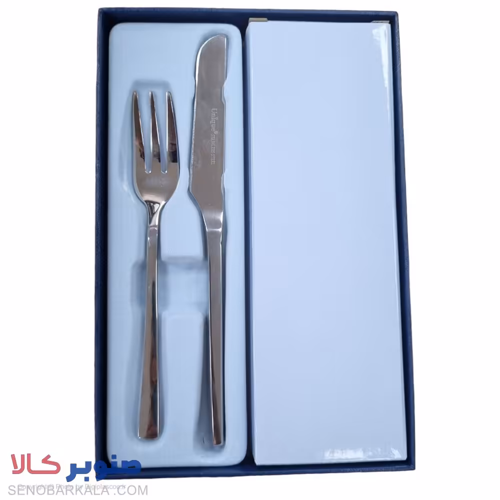 ست کارد و چنگال دسته استیل یونیک کد 5800 - صنوبرکالا