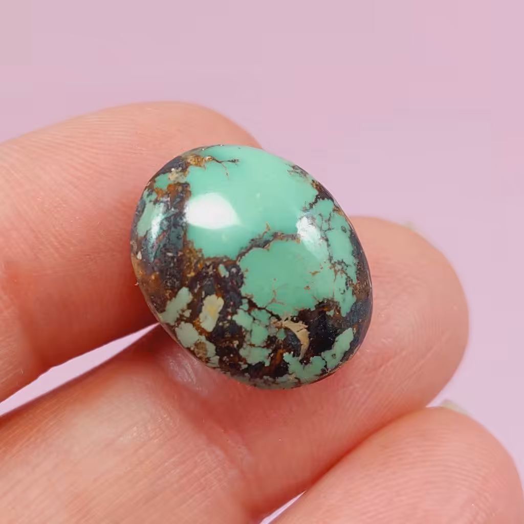 فیروزه سبز زیتونی اصیل نیشابوری کد: 1032 M