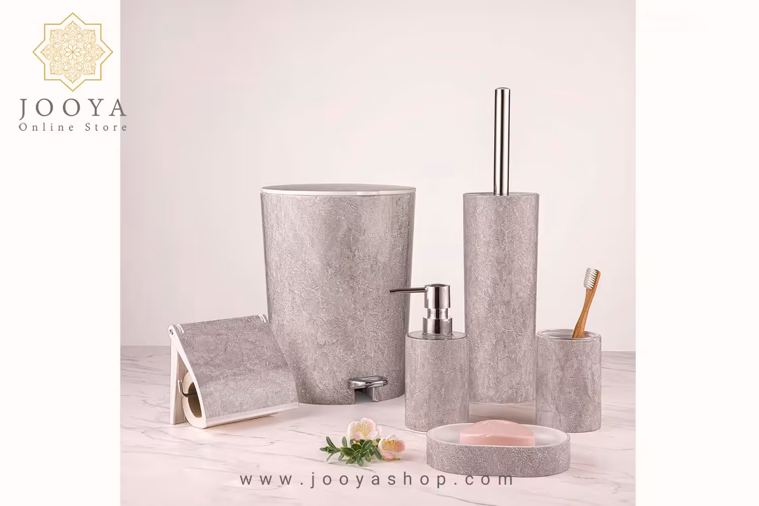 ست سرویس بهداشتی طرح سنگ لیمون