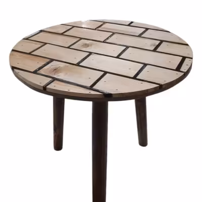 میز عسلی چوبی طرح آجری