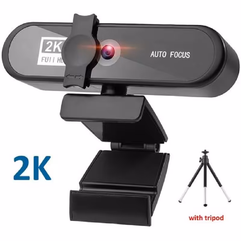 وب کم دارای میکروفن و اسپیکر HD 2K Webcam  