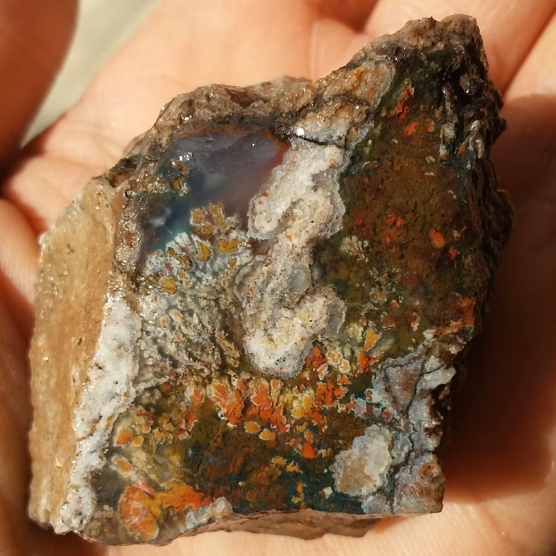 اسلایس سنگ راف شجر شکوفه 7رنگ فوق العاده خاص و کمیاب 100 در 100 طبیعی شاااهکار