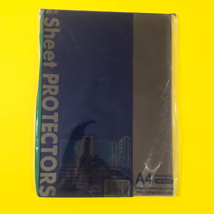 طلق A4 رنگ مشکی بسته  100 عددی وزن تقریبی 1000گرم