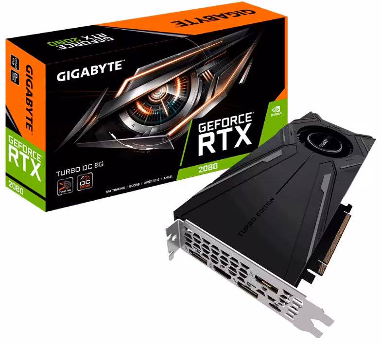 کارت گرافیک گیگابایت مدل GeForce RTX 2080 TURBO OC با حافظه 8 گیگابایت